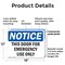 Signmission This Door For Emergency Use Only, 18 in W x Rectangle, Plastic OS-2PACK-NS-P-1218-L-16671 - alternate 6